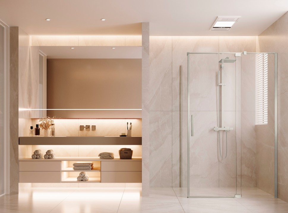 Душевой уголок Экстенза (Extenza) VSR-4EX101110CLBN, 1000/1100*1000, брашированный никель, стекло прозрачное