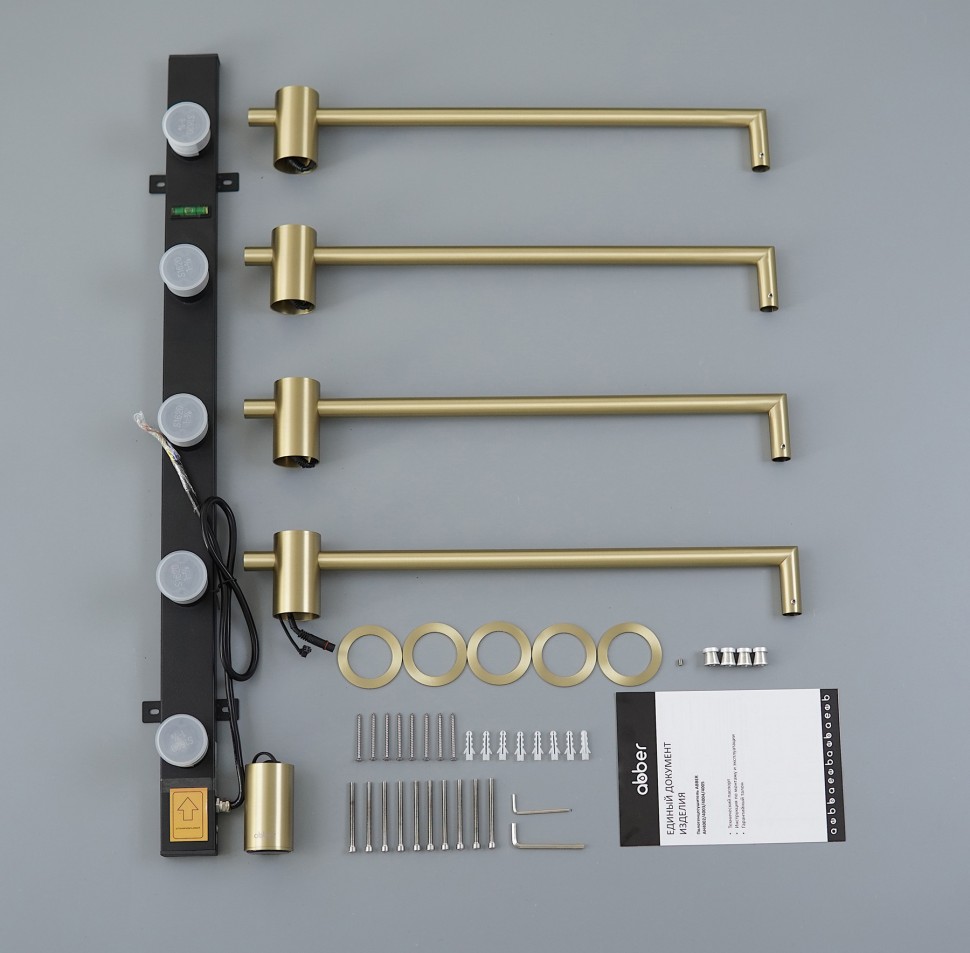 Полотенцесушитель электрический ABBER Charme AH4004G золото матовое