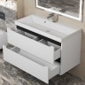 Тумба под раковину для ванной для ванной Uperwood Tanos 90 см, подвесная, белая/графит