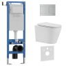 Комплект 3в1 IBERICA BLANCA инсталляция SILENCIO MINI, унитаз BURGOS ALTO белый, кнопка смыва INOX-R хром матовый (IB.001M.BRA.231.1501)