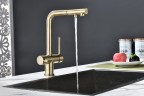 Смеситель для кухни SERPENTINE, бронза, Se213222-BR, Paulmark