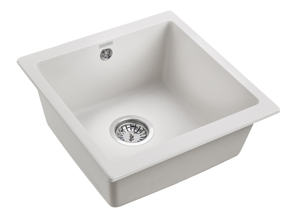 Мойка GERA 50, IT-GRANIT, PM104546-WH, белый, 445х460, подст. мон. Paulmark