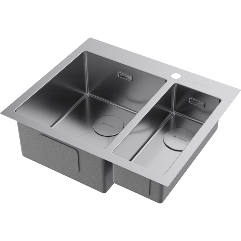 Кухонная мойка Omoikiri Akisame 60-2-L-IN нерж. сталь/нержавеющая сталь