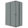 Душевое ограждение Niagara Eco NG-1118-14QT (110х80х190) прямоугольник,раздвижное,черный,стекло тонированное,1 место