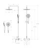 Душевая стойка со смесителем CEZARES STYLUS-CD-IN