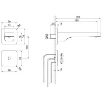 Смеситель для раковины встроенный, сенсорный Timo Torne 4373/00SM хром