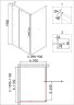Душевое ограждение Niagara Nova NG-43-11AG-A90G (110х90х195) прямоугольник,золото,двери распашные,стекло прозрачное,2 места
