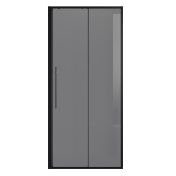 Дверь в нишу Niagara Nova NG-85-9TB (90х195) черный матовый,стекло тонированное,дверь раздвижная,1 место
