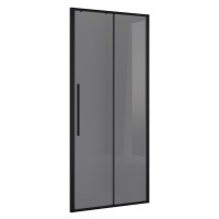 Дверь в нишу Niagara Nova NG-85-9TB (90х195) черный матовый,стекло тонированное,дверь раздвижная,1 место