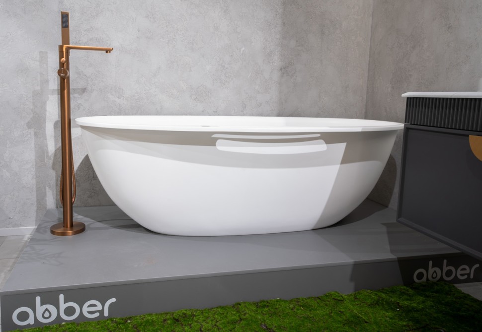 Смеситель ABBER Rund AF8715MRG напольный, розовое золото матовое