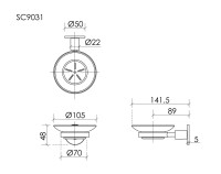 Мыльница SANCOS Base черный матовый, арт. SC9031MB