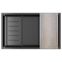 Мойка нерж. сталь NEXT-MULTI SINK 74 UNI, PM787445-GM, вороненая сталь,740х450мм, Paulmark