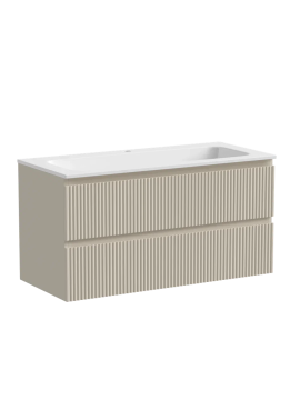 Тумба подвесная SANCOS Snob R 995х445х500, c двумя ящиками оснащенными доводчиками, Beige Soft , арт.SNR100CE