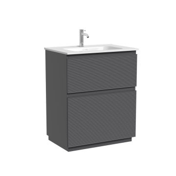 Тумба напольная SANCOS Folk Floor, 690х445х850, c двумя ящиками оснащенными доводчиками, Grey soft, арт.FL70FGS