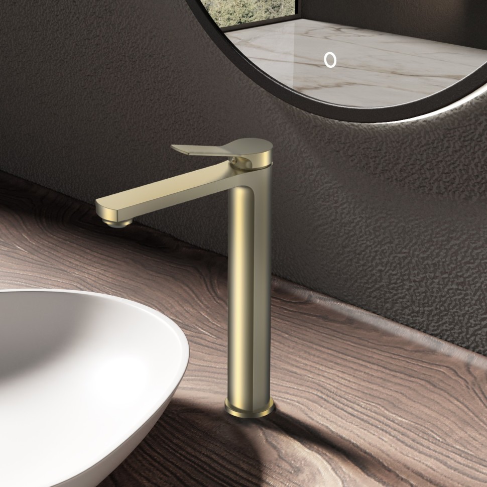 Смеситель для раковины Arco VBF-4AR02BG, брашированное золто