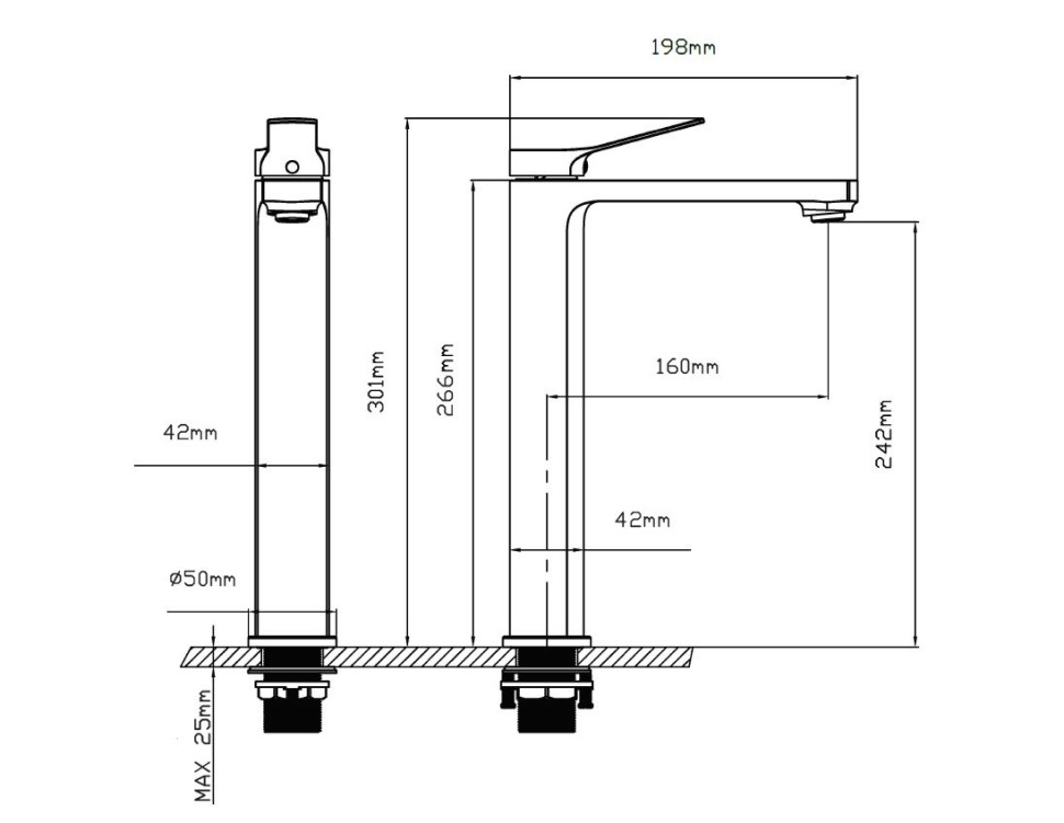 Смеситель для раковины Arco VBF-4AR02BG, брашированное золто