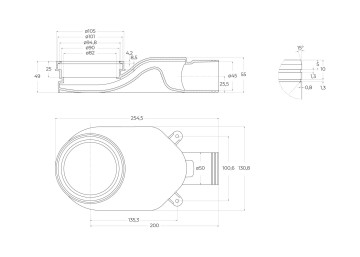 Душевой лоток BELBAGNO LUCE 70 см, BB-LD-LUCE-70-BIANCO