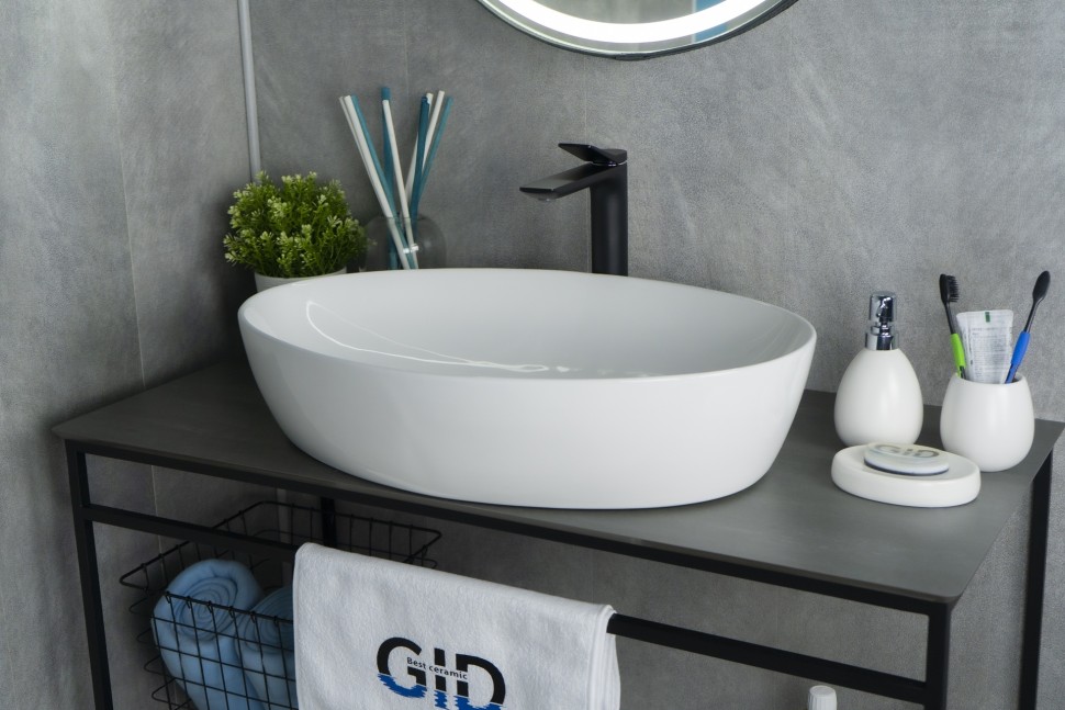 Раковина Gid N9433 51148 накладная белая 61x41x14.5