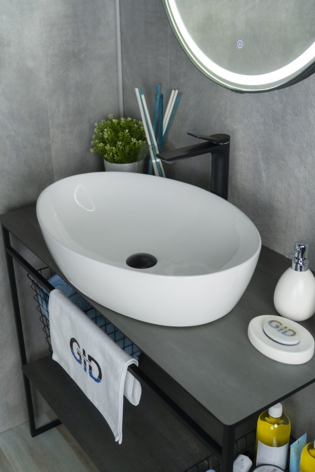 Раковина Gid N9433 51148 накладная белая 61x41x14.5