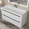 Тумба под раковину для ванной для ванной Uperwood Tanos 100 см, подвесная, белая/графит