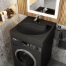 Раковина над стиральной машиной Uperwood Comforty 60х60х11 см, черная матовая