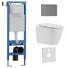 Комплект 3в1 IBERICA BLANCA инсталляция SILENCIO MINI, унитаз BURGOS ALTO белый, кнопка смыва INOX-R вороненая сталь (IB.001M.BRA.231.1502)
