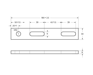Комплект кронштейнов для крепления ног BELBAGNO BB06-SUP, 1700 mm