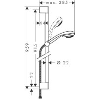 Душевой гарнитур Hansgrohe Crometta 85 Vario/Unica 27762000 хром