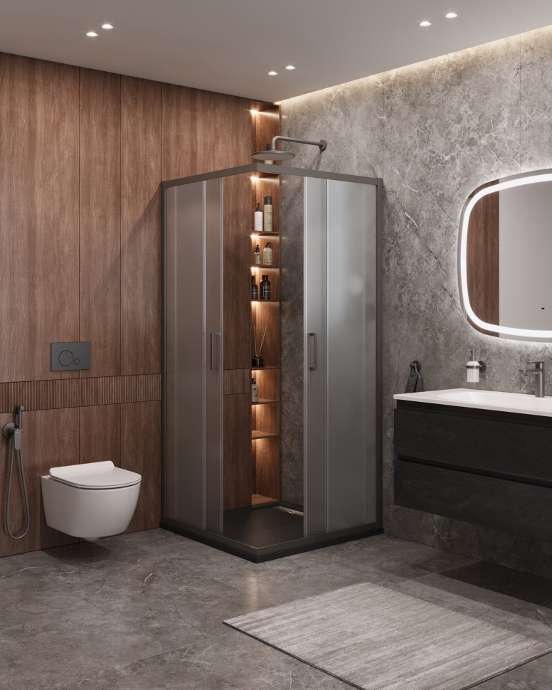 Душевой уголок CEZARES MOLVENO-A-2-90-P-GM