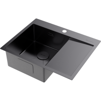 Кухонная мойка Omoikiri Akisame 65-L-GM нерж. сталь/вороненая сталь