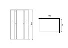 Душевое ограждение Niagara Eco NG-1129-14QMT (120х90х190) прямоугольник,раздвижное,хром,стекло матовое,1 место