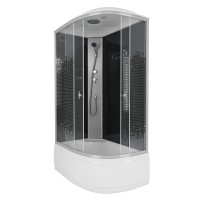 Душевая кабина Niagara Eco NG-7510-14L BLACK (120х80х215) высокий поддон(40см),стекло мозаика,4 места