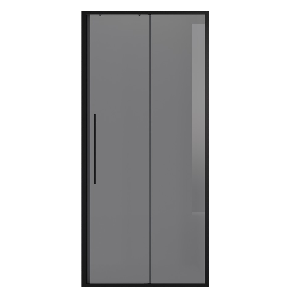 Дверь в нишу Niagara Nova NG-85-10TB (100х195) черный матовый,стекло тонированное,дверь раздвижная,1 место
