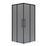 Душевое ограждение Niagara Nova NG-2828-34BLACK (80х80х195) квадрат,черный матовый,двери раздвижные,стекло тонированное,1 место