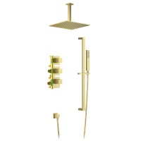 Душевая система встроенная с термостатом Timo Selene SX-2229/17SM золото матовое