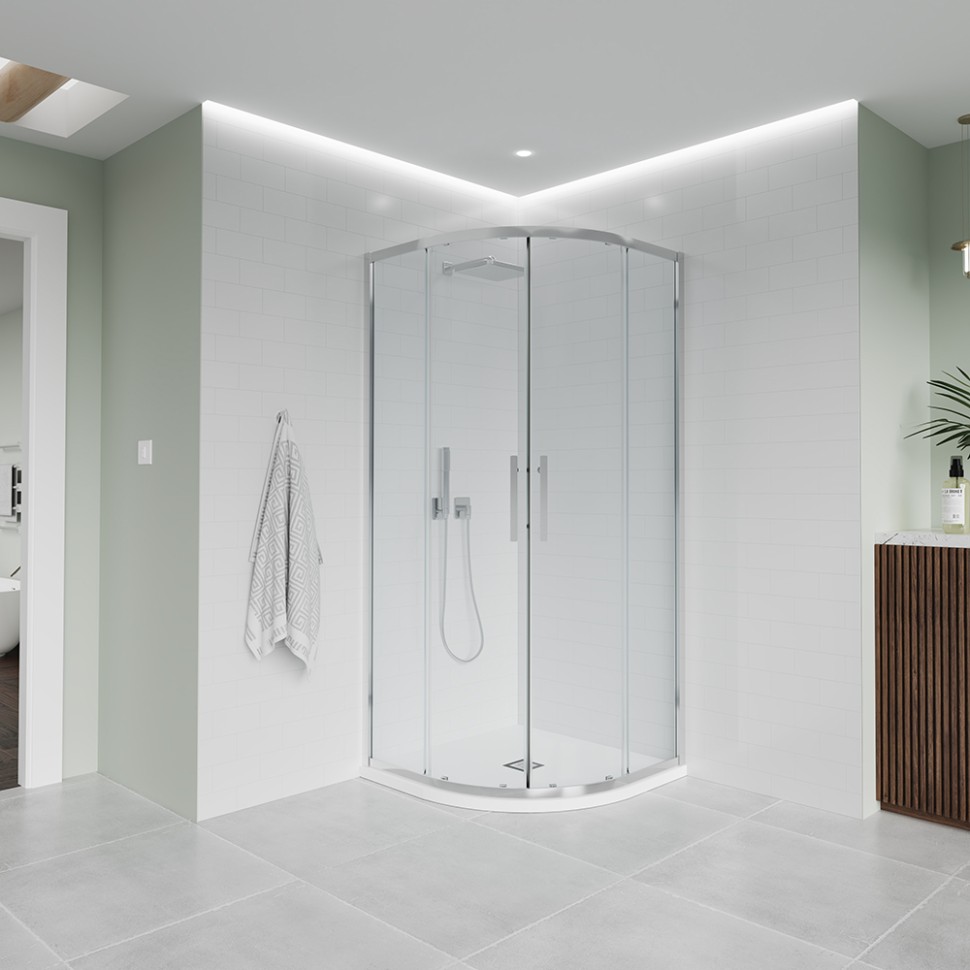 Душевой угол Veconi Evo 200 CH, 1000х800x1950, хром, прозрачное стекло