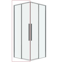 1/2 душевого ограждения Grossman Galaxy 1/2.K33.01.90.10.00 (90х195) хром,стекло прозрачное, 1 место