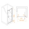 Душевая дверь RGW SV-05B (Smart Line Black, 800)