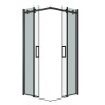 Душевое ограждение Grossman Classic 300.K33.04.9090.21.00 (90х90х195) квадрат,раздвижная,черный матовый,стекло прозрачное, 2 места