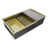 Мойка нерж. сталь NEXT-MULTI SINK 74 UNI, PM787445-LG, светлое золото, 740х450мм, Paulmark