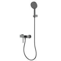 AQM6413GM Asti Смеситель для душа однорычажный, с душевым набором, 3 режима, серый матовый