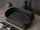 Раковина Gid N9028bg 53380 накладная черная графит 53x36x14