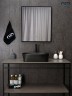 Раковина Gid N9028bg 53380 накладная черная графит 53x36x14