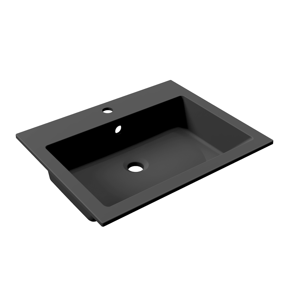 Раковина для ванной Uperwood Megan 60х48х16,5 см, черная матовая