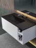 Раковина для ванной кварцевая Uperwood Lotus Quartz 100х50х13 см, черная матовая, уголь