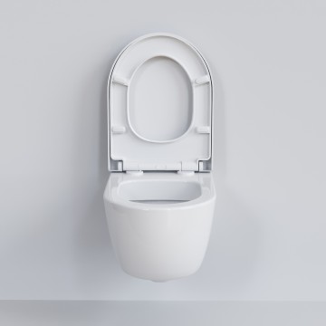 Унитаз Abner 103T20001R (545*360*330) БЕЛЫЙ подвесной БЕЗОБОДКОВЫЙ, 1 место