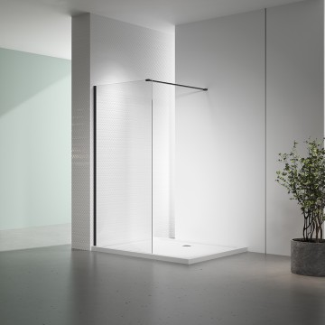 Душевая перегородка Veconi Korato KR-72B, 800x2000, черный, стекло прозрачное