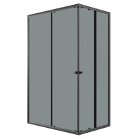 Душевое ограждение Niagara Eco NG-1129-14QT (120х90х190) прямоугольник,раздвижное,черный,стекло тонированное,1 место