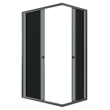 Душевое ограждение Niagara Eco NG-1129-14QT (120х90х190) прямоугольник,раздвижное,черный,стекло тонированное,1 место