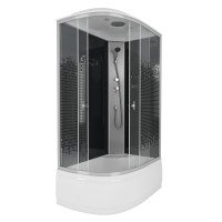 Душевая кабина Niagara Eco NG-7510-14R BLACK (120х80х215) высокий поддон(40см),стекло мозаика,4 места